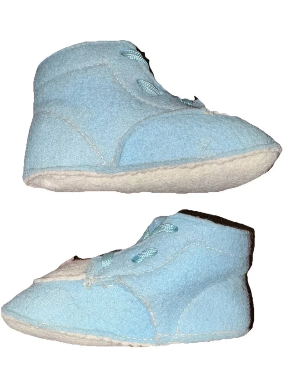 Soft Blue Floral Baby Shoes - Plush Comfort